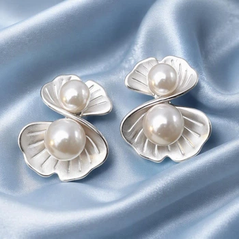 Жіночі сережки "Морські мушлі" 1.9 см jewelry Сріблясті