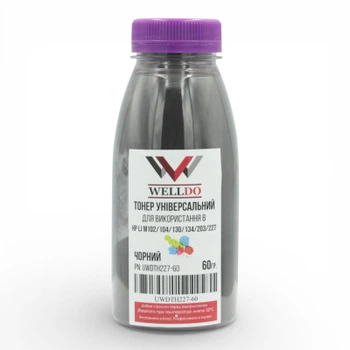 Тонер HP LJ M102, CF233A/CF230A/CF219A/CF217A 60г, original only Welldo (UWDTH227-60)