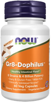 Probiotyki Now Foods Gr8-Dophilus 60 kapsułek żelowych (733739029126)