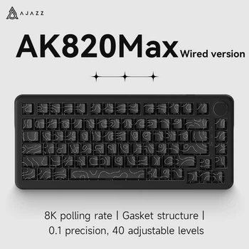 AJAZZ AK820 MAX Wired Version Black- игровая механическая клавиатура, RGB подсветка и регулятор звука