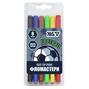 Фломастери YES 6кол. 650608 Football (12) /650608/