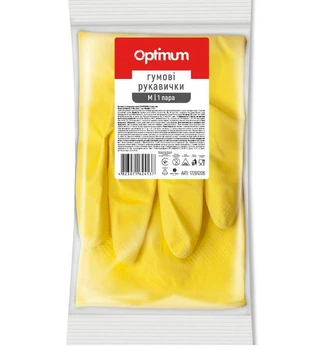 Рукавички гумові господарські універсальні OPTIMUM розмір M