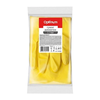 Рукавички гумові господарські універсальні OPTIMUM розмір L