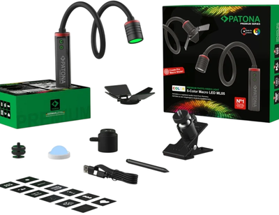 Накамерне макро світло LED RGB Bi Color PATONA Premium ML05 (4055655253550)