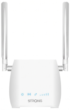 Роутер Strong 300M / Wi-Fi 2.4 ГГц / 4G LTE / 1 x LAN / 2 зовнішні знімні антени / USB-порт / Працює з усіма операторами України / Білий (102434327) - Уцінка