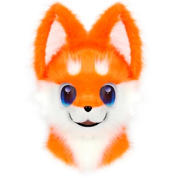 Іграшка Реалістична маска Лиса для квадробера Furry голова фурсьют для дітей (арт 16482)