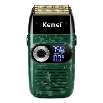 Електробритва Kemei KM-2027 1400 мА·год, 3 швидкості 6500–7500 об/хв, подвійна титанова сітка, IPX5, USB