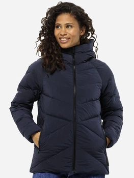 Пуховик зимовий короткий жіночий Jack Wolfskin Marienplatz JKT W 1207611-1010 L Темно-Синій (4064993898583)