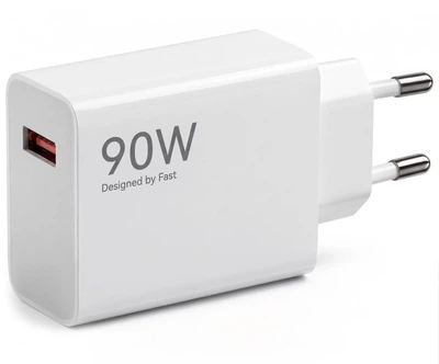 Мережевий зарядний пристрій HyperCharge 90W LEXEGO USB Type-A для телефона планшета ноутбука Turbo Charge Quick Charge блок живлення для Xiaomi Samsung Huawei швидка зарядка адаптер ксяомі самсунга Charger білий (XMB-90W)