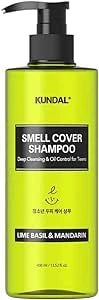 Бессульфатный подростковый шампунь для кожи головы Lime Basil & Mandarin KUNDAL All Day Smell Cover Teens Shampoo Lime Basil & Mandarin 400 мл