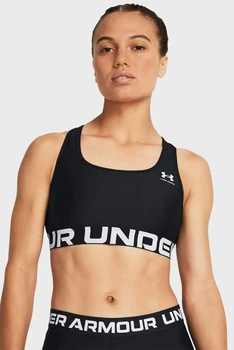 Женский черный топ спортивный UA HG Authentics Mid Branded Under Armour XL 1383544-001