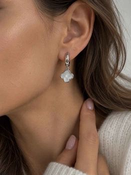 Сережки біжутерія конюшина 4839