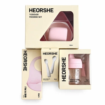 Подарочный набор для кормления HEORSHE Toddler Pink