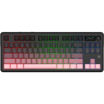 Клавиатура беспроводная Ajazz MK87 Pitaya Switch Black/Pink (MK87-P-S-P)