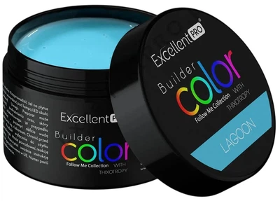 Żel budujący do paznokci Excellent Pro Builder Color With Thixotropy Lagoon 15 g (5903900439251)