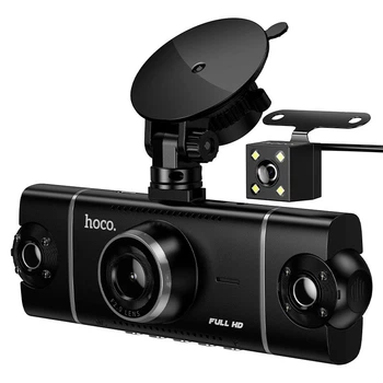 Відеореєстратор HOCO DV17 360° driving recorder (4-lens) 1080p Wi-Fi Black