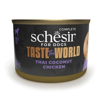 Корм для собак Schesir Шезір Taste the World Dog Wet Chicken Thai Coconut натуральні консерви для у соусі курка по Тайськи 150г х 8шт