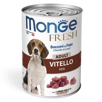 Корм для собак Monge Dog Fresh Veal Wet Adult консерви для з телятиною паштет 400 г