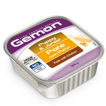 Корм для собак Gemon Wet Puppy&Junior Paté Chicken консерви для цуценят з куркою паштет 150г х 6шт