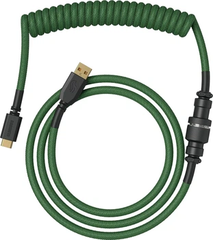 Кабель спіральний Glorious Gaming USB Type-A - USB Type-C 1.37 m Forest Green (810069972039)