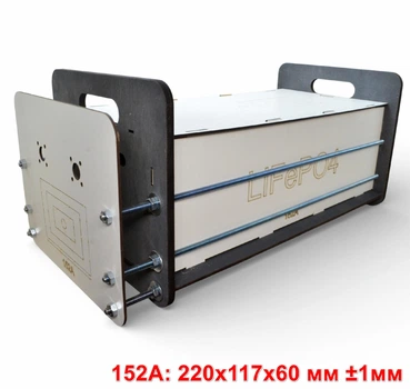 Корпус Эконом для LiFePO4 152Aх8s (152Ah 152Ач на 8 ячеек 24V) Бокс для Аккумуляторов (Разбор) Деревянный Ящик Коробка под Элементы Батареи