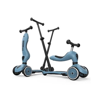 Самокат Scoot&Ride Highwaykick-1 Push and Go сіро-синій (SR-240527-STEEL)