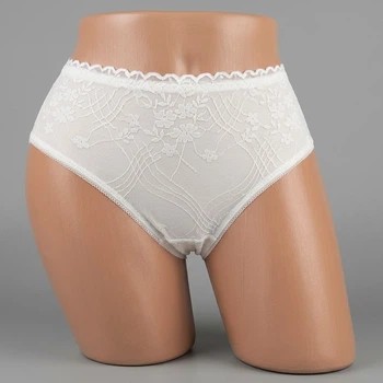Утягивающие кружевные трусики 3XL белые Biweier 1251