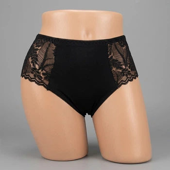 Утягивающие кружевные трусики 3XL черные Biweier 1308