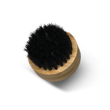 Щетка для бороды Barbers Round Beard Brush с натуральной щетиной и деревянной ручкой для профессионального ухода и массажа кожи лица