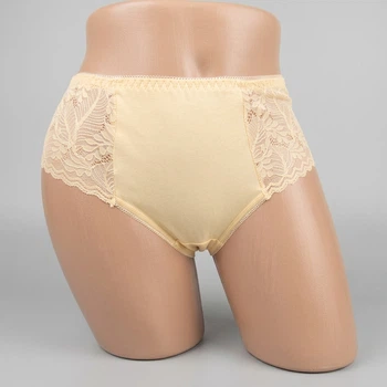 Утягивающие кружевные трусики 3XL бежевые Biweier 1308