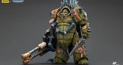 Фігурка warhammer40k JoyToy Death Guard Blightlord Terminator with Reaper Autocannon and Bubotic Blades 1/18