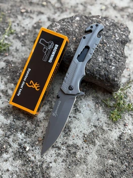 Складной нож Browning 326 с открывашкой и стропарезом антиблик 21 см