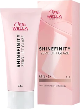 Farba do włosów Wella Professionals Shinefinity Zero Lift Glaze 04/0 Średniobrązowy naturalny 60 ml (4064666329604)