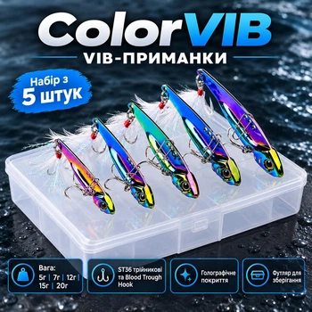 VIB-приманки с эффектом живой рыбы ColorVIB, 5 г, 7 г, 12 г, 15 г, 20 г