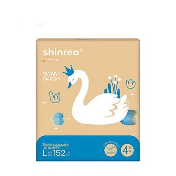Подгузники Shinrea Swan L (7.5-11.5 кг), 152 шт (4 x 38)