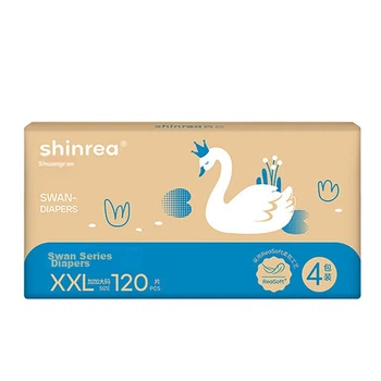 Подгузники Shinrea Swan XXL (12-16 кг), 120 шт (4 x 30)