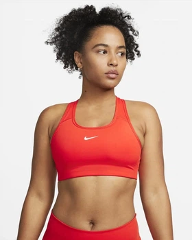 Спортивный топ женский Nike Swoosh Bra L Оранжевый BV3636-633