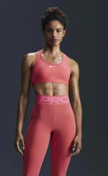Спортивний топ жіночий Nike Bh Swoosh M Кораловий DX6821-629