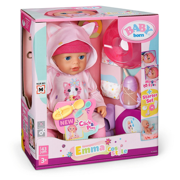 Лялька Baby Born серія Click & Play Емма 43 см з аксесуарами та функціональними можливостями 841020