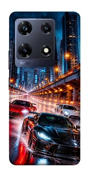 Чехол для Infinix Note 30 Pro NFC с принтом Night city cars
