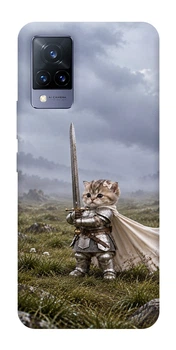 Чохол для Vivo V21 з принтом Knight kitten