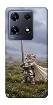 Чехол для Infinix Note 30 Pro NFC с принтом Knight kitten
