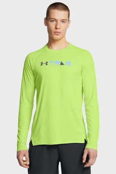 Чоловічий салатовий лонгслів UA TRAIL RUN GRAPHIC LS Under Armour XL 1386707-304