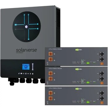 Система зберігання енергії Solarverse SV-1SV8K1-LEC15K1-1 8kW 15.4kWh 3BAT LiFePO4 ≥6000 циклов