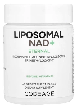 Ліпосомальний НАД+, підтримка вироблення клітинної енергії, Liposomal NAD+ Codeage, 60 веганських капсул