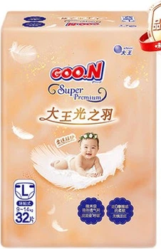 Підгузки Goo.N Легке перо L (9-14 кг), 32 шт
