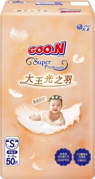 Подгузники Goo.N Легкое перо S (4-8 кг), 50 шт