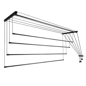 Сушилка для белья потолочная Laundry 5 прутьев 140 см (TRL-140-D5-BLK) Черный