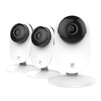Комплект из 3 камер видеонаблюдения Xiaomi YI Home 2K PRO Белые (Набор умных Wi-Fi камер для дома)