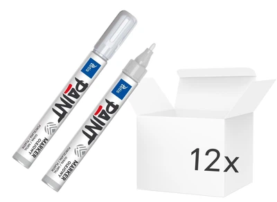 Набір маркерів Tetis KM202-S 2 мм олійних 12 шт Сріблястих (ZES5903242100826)